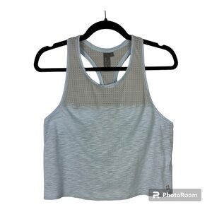 Sweaty Betty Light Blue & Gray Crop Tank Sz S